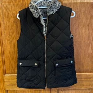 Black Reversible Soft Vest Womens Size Small